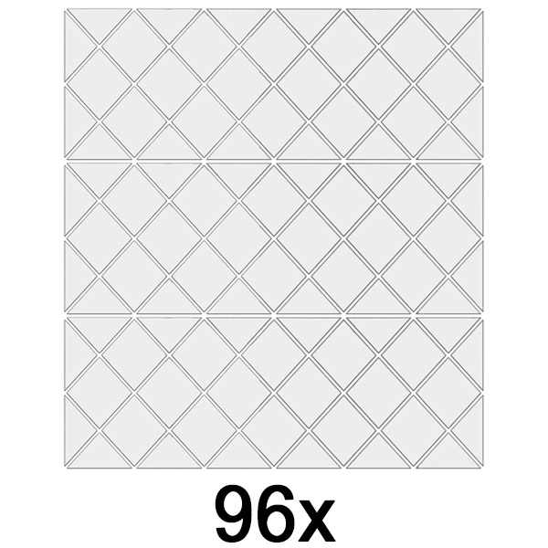 3x Zrkadlové samolepky na stenu (32 kusov) | WALLGEM