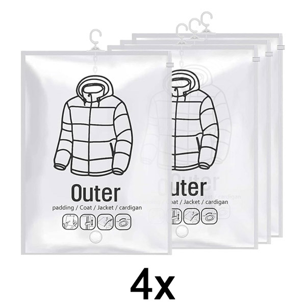 1x Závesné vákuové úložné vrecia – (4 ks) | VACUHANG