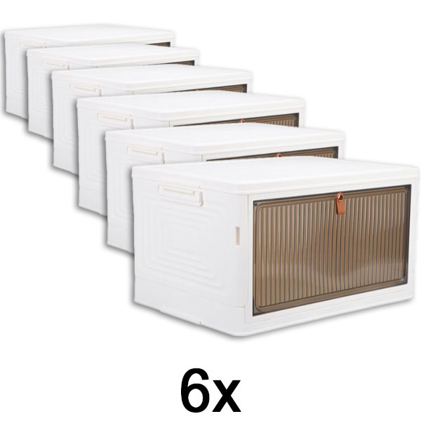 6x Úložné boxy s vekom a kolieskami | ORGABOX