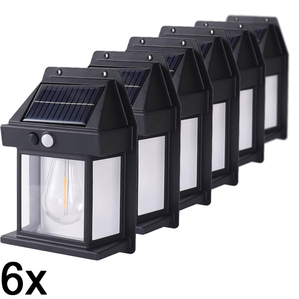 6x Solárne vonkajšie svetlo – nie je potrebná žiadna kabeláž | FLUXLAMP